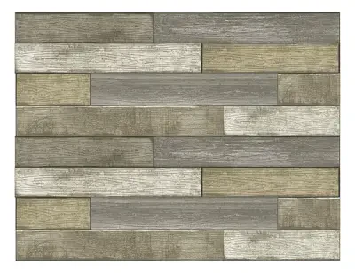 Brown Wood Planks Wall Art Kit
