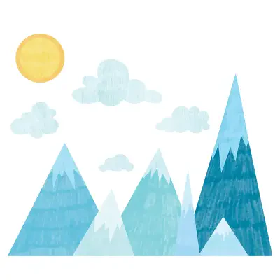The Peak of Mountain Wall Decal 