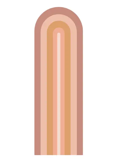 Retro Rainbow Archway Decal