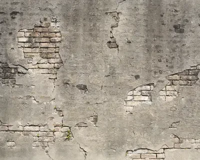 Broken Concrete Wall Mural