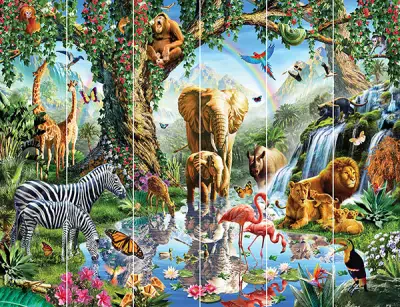 Jungle Lake Wall Mural 