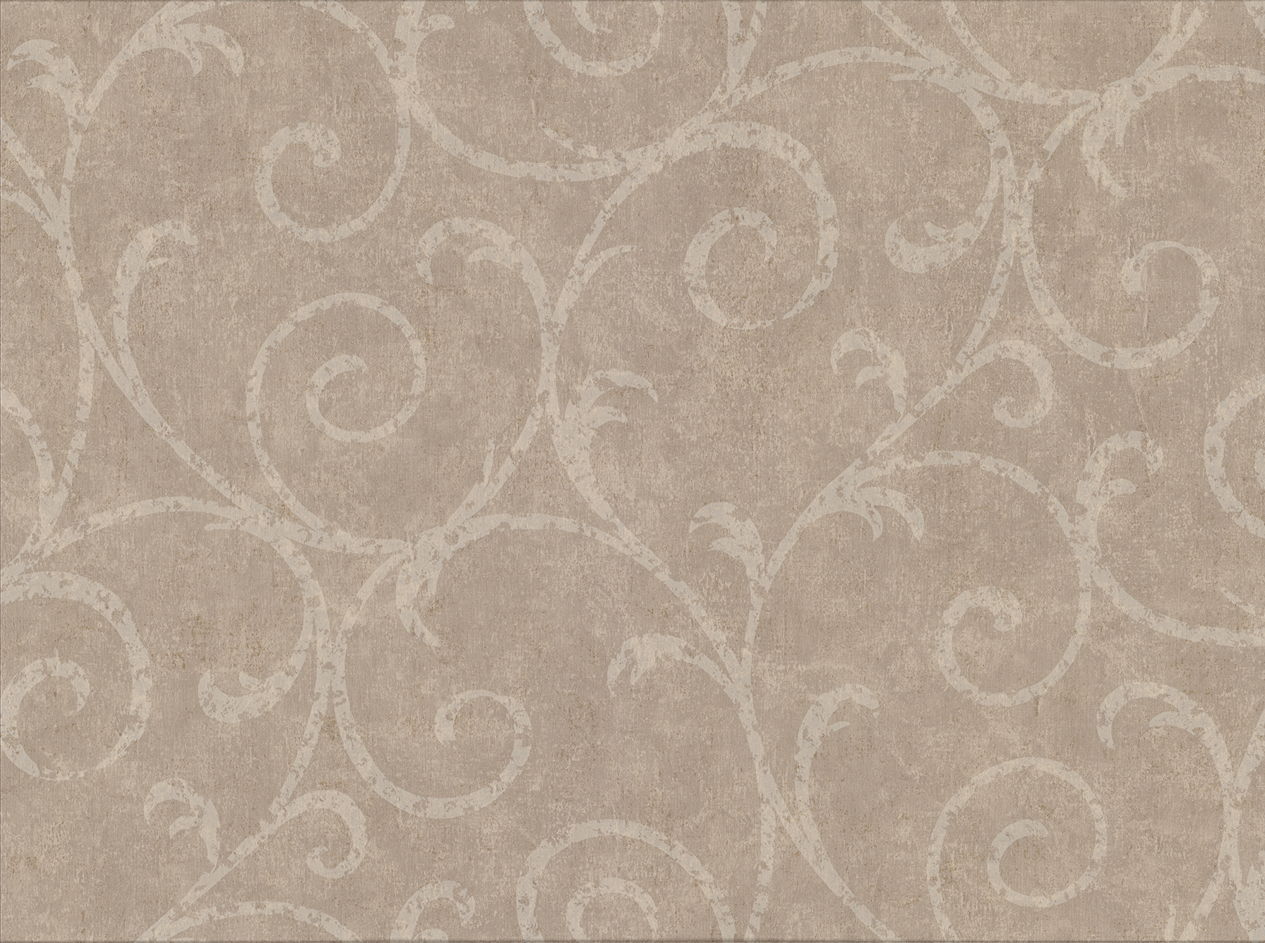 Sansa Light Brown Plaster Scroll Wallpaper