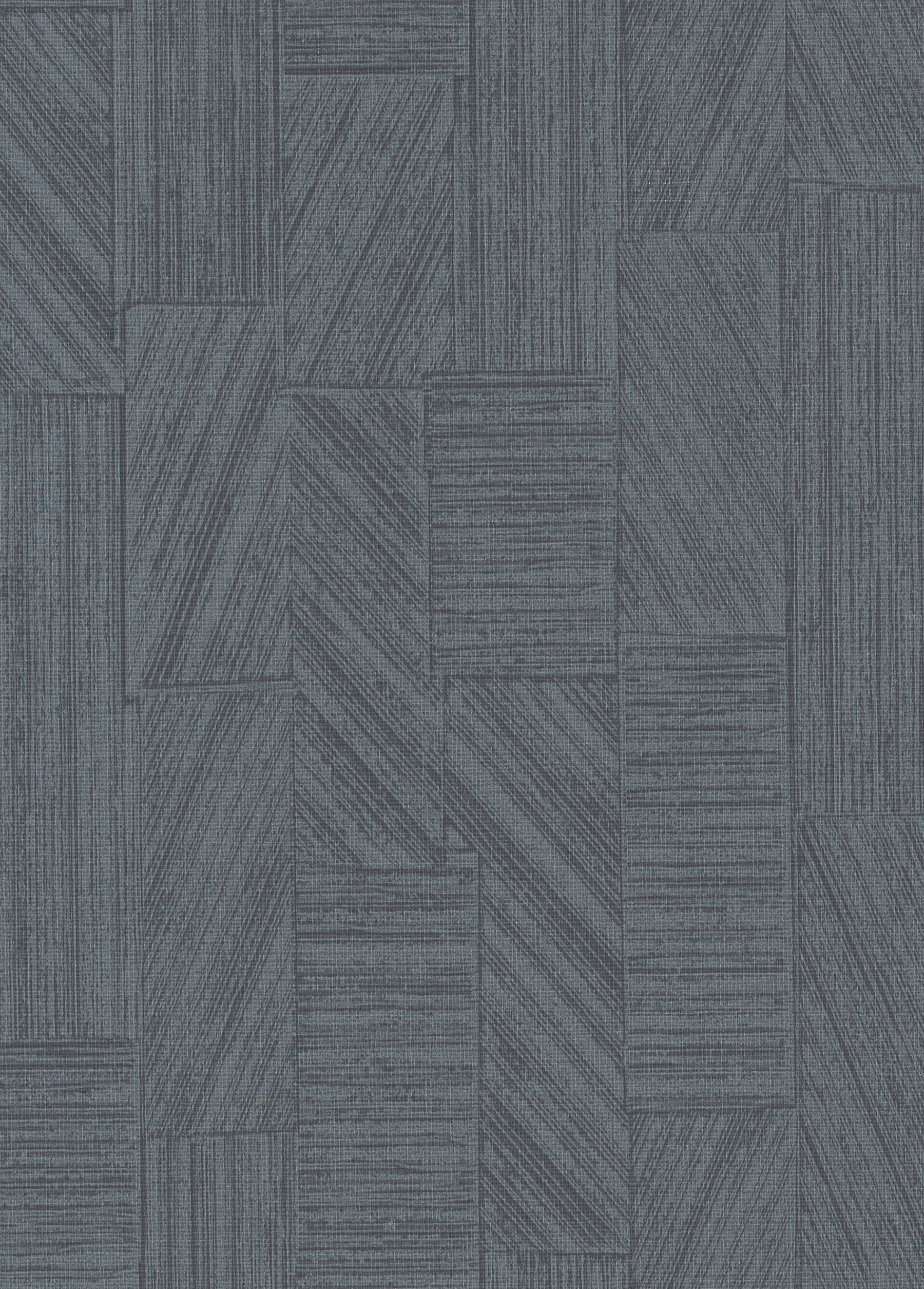 Kensho Charcoal Parquet Wood Wallpaper