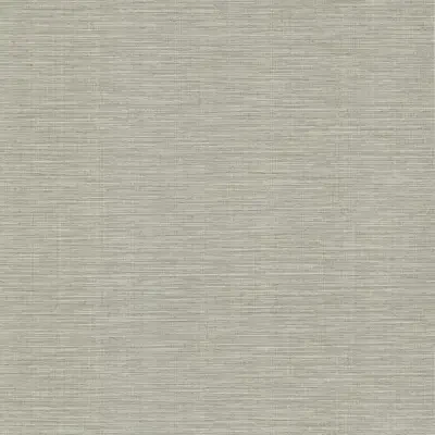 Bay Ridge Light Grey Faux Grasscloth Wallpaper