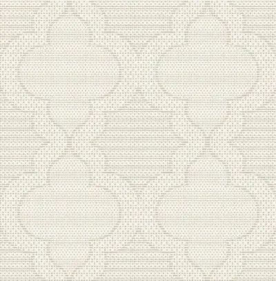 Ernest Taupe Quilted Quatrefoil Wallpaper
