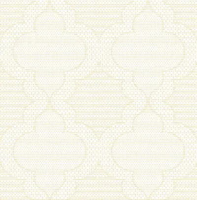 Ernest Yellow Quilted Quatrefoil Wallpaper