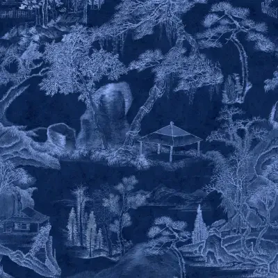 ASIAN SCENERY Indigo