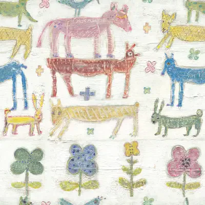 STACKED ANIMALS White