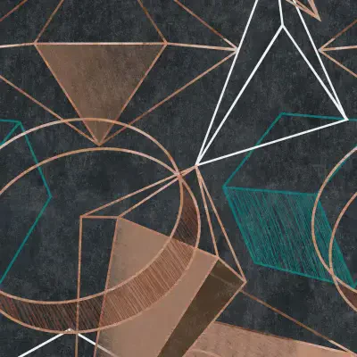 PERSPECTIVES Black, Copper, Turquoise