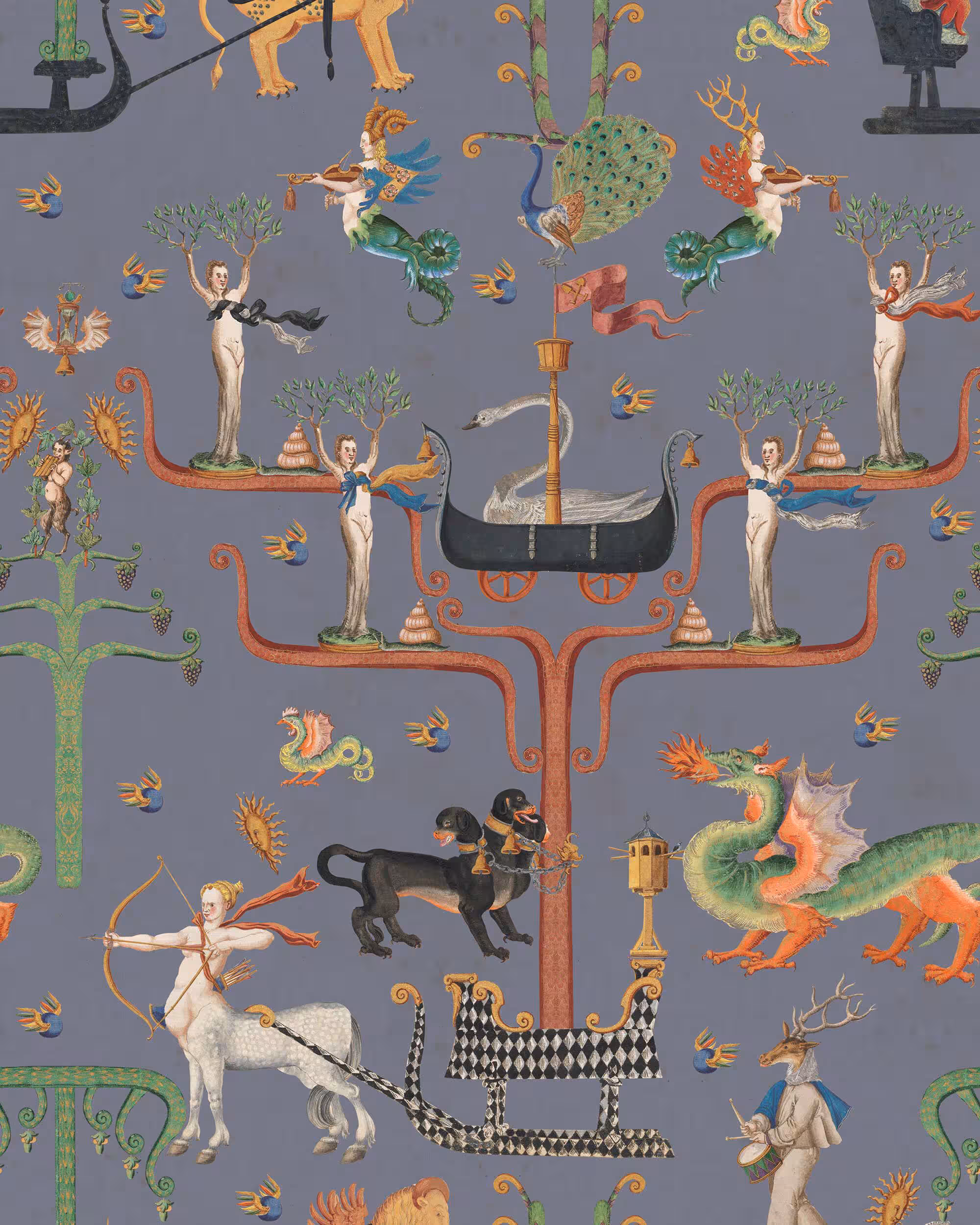 Fairies and Dragons Slate Wallpaper