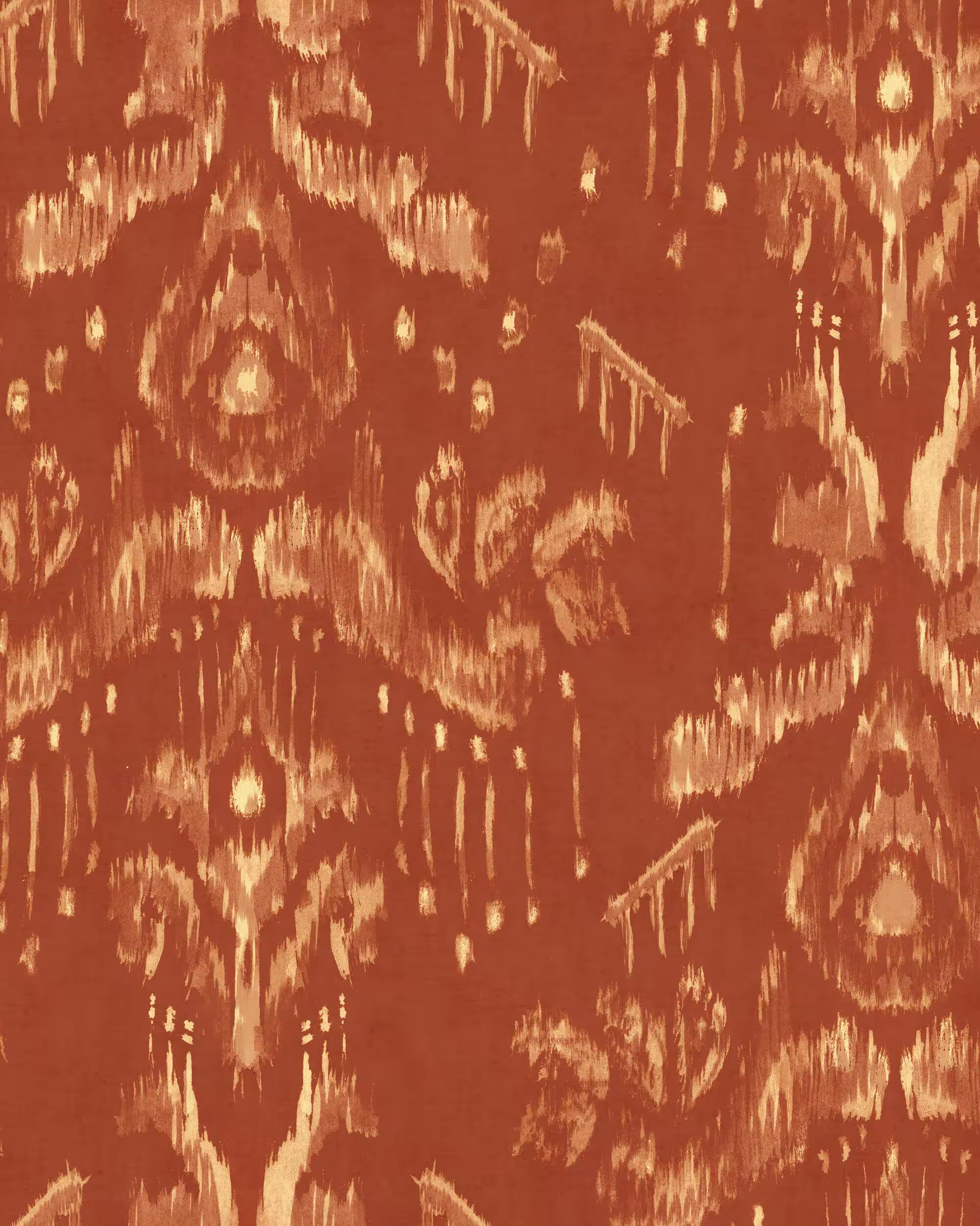 Ancestral Ikat Copper Wallpaper