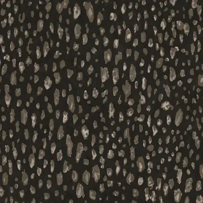 Mod Leopard Print Wallpaper in Black and Taupe