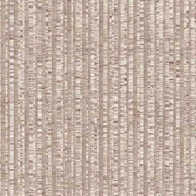 Bengal Stripe Wallpaper in Taupe and Cranberry