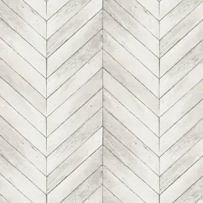 Chevron Wood-like Wallpaper in Neutral Tones