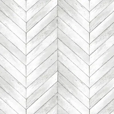 Chevron Wood-like Wallpaper in Light Greys