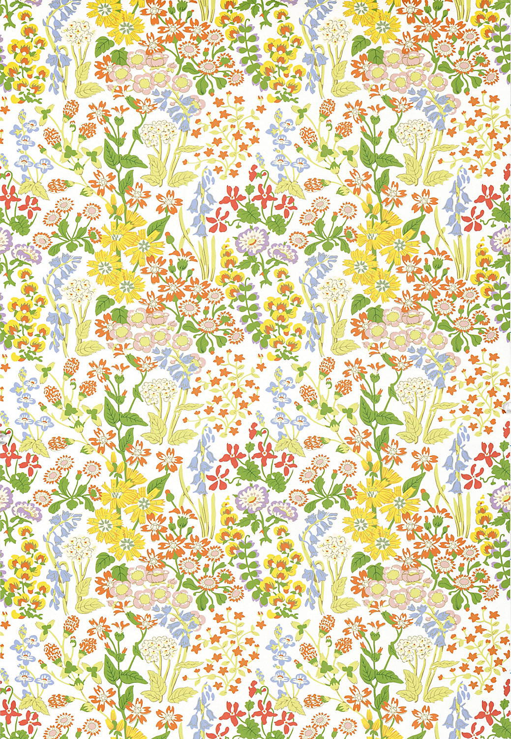 Nymph Floral Wallcovering in Springtime