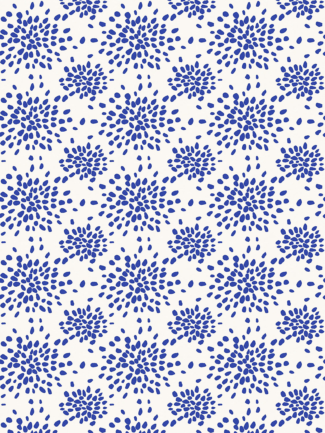 Fireworks in Blue on White
