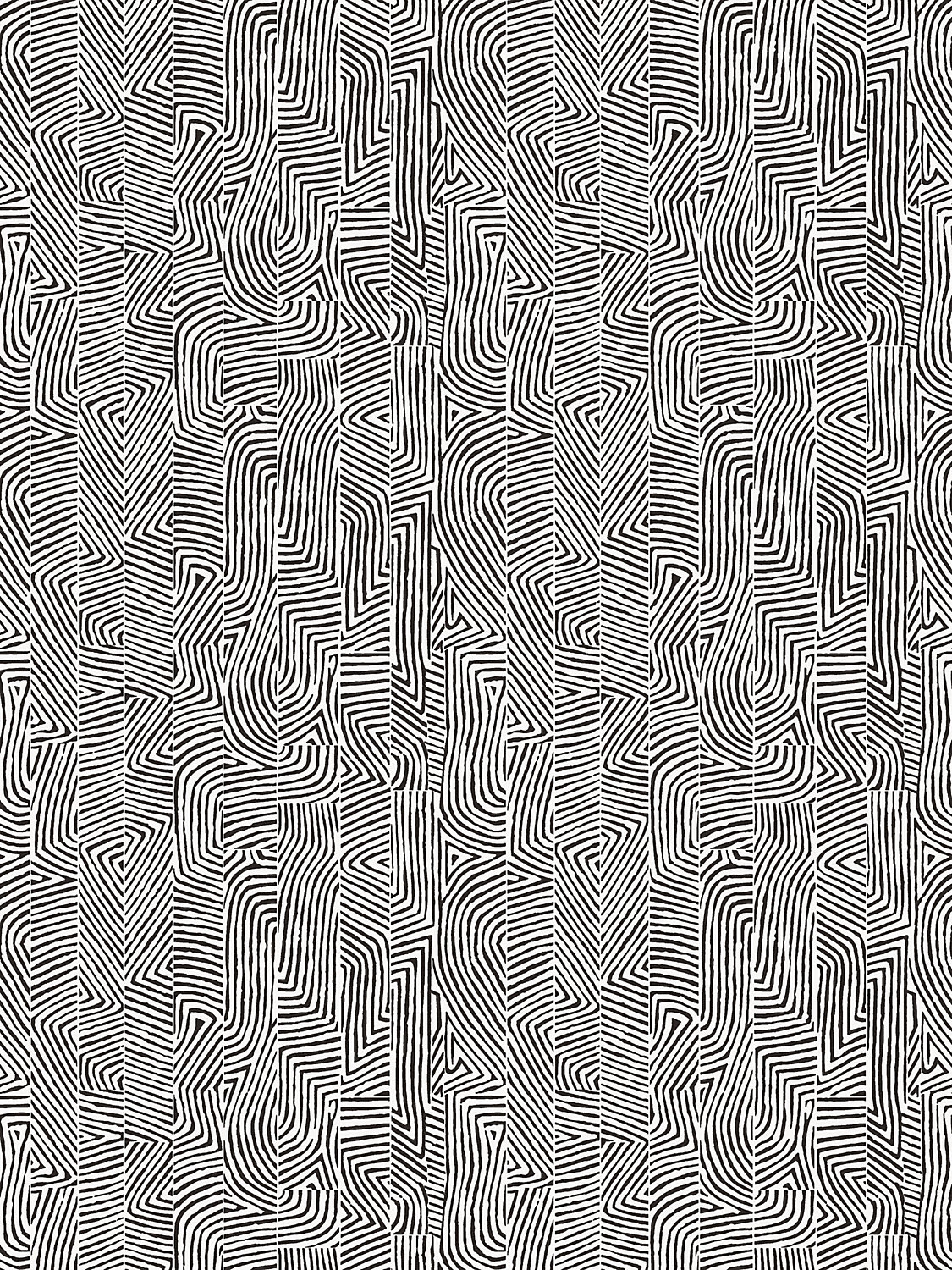 Combed Stripe Wallcovering in Ebony