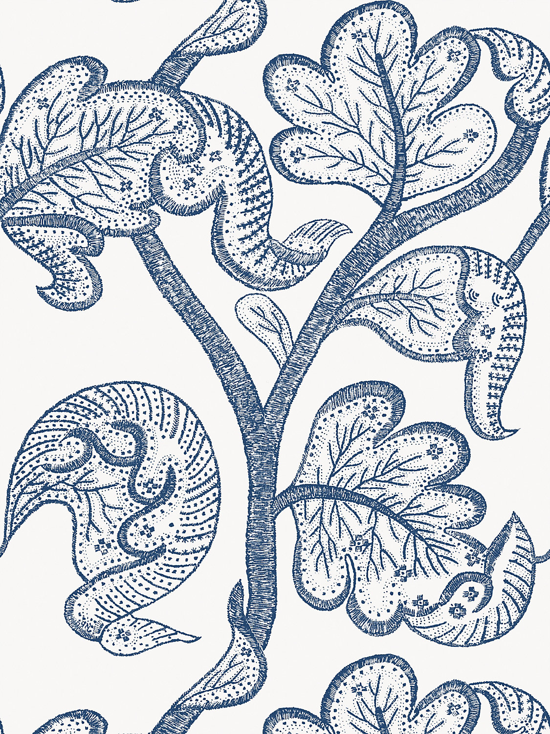 Russell Wallcovering in Indigo
