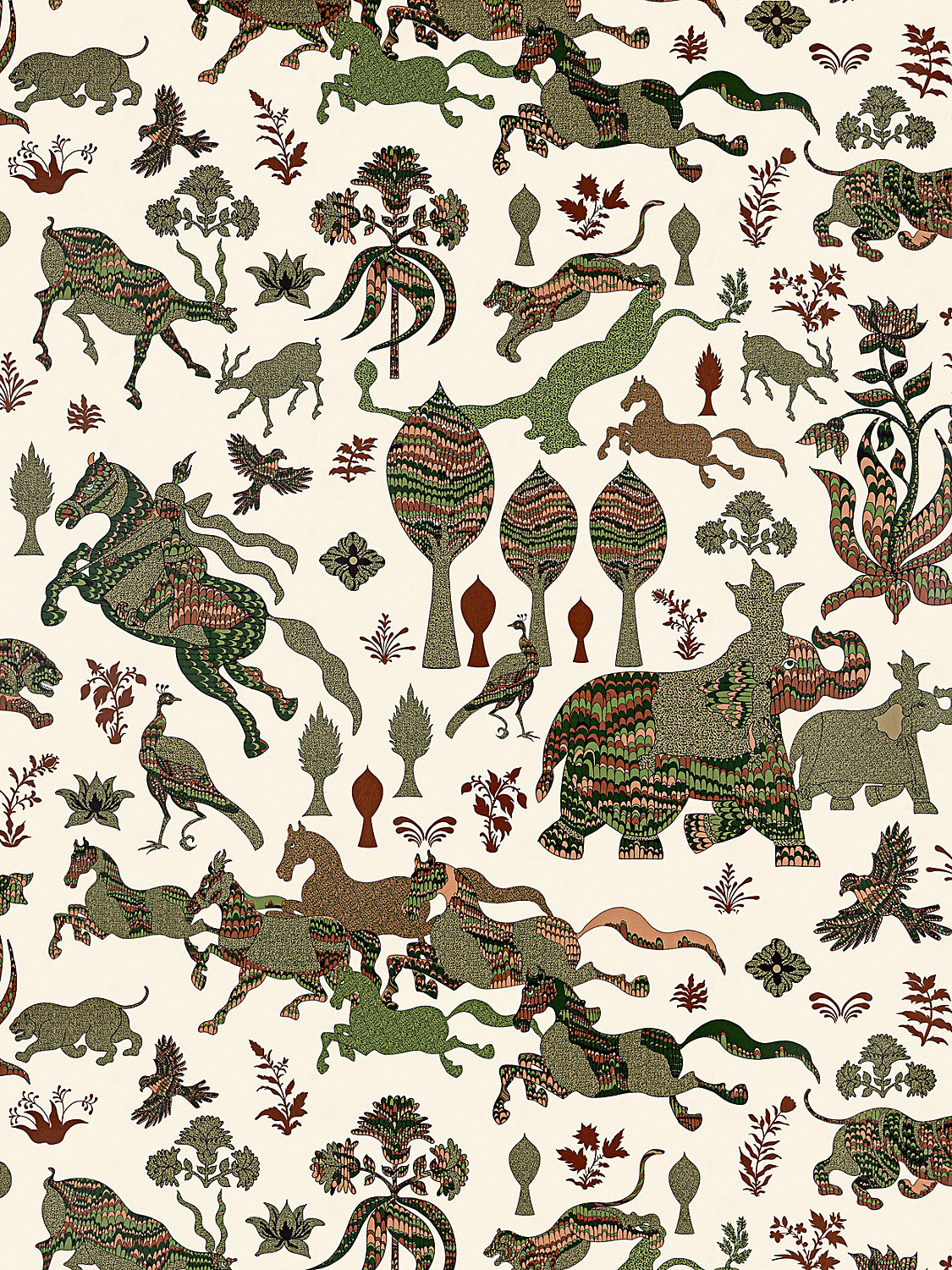 Legends Wallcovering in Olive Adobe