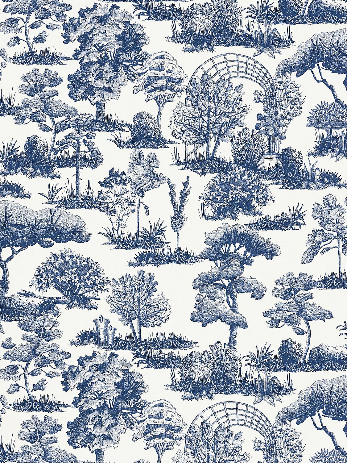 Garden Toile in Lapis