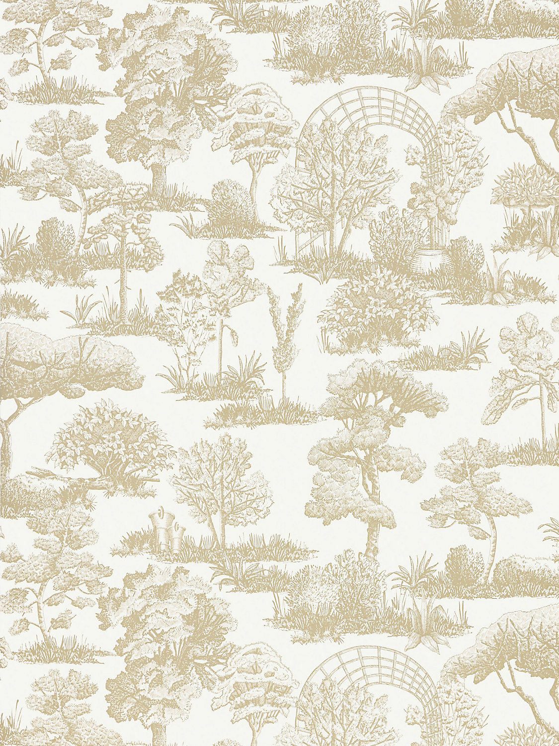 Garden Toile in Latte