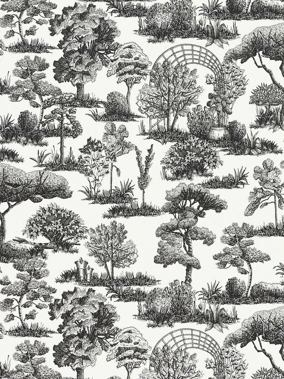 Garden Toile in Onyx