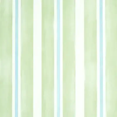 Watercolor Stripe in Leaf