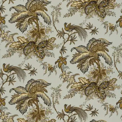 Coconut Grove in Aqua & Tan