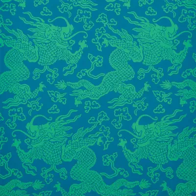 Ruan Dragon Damask in peacock