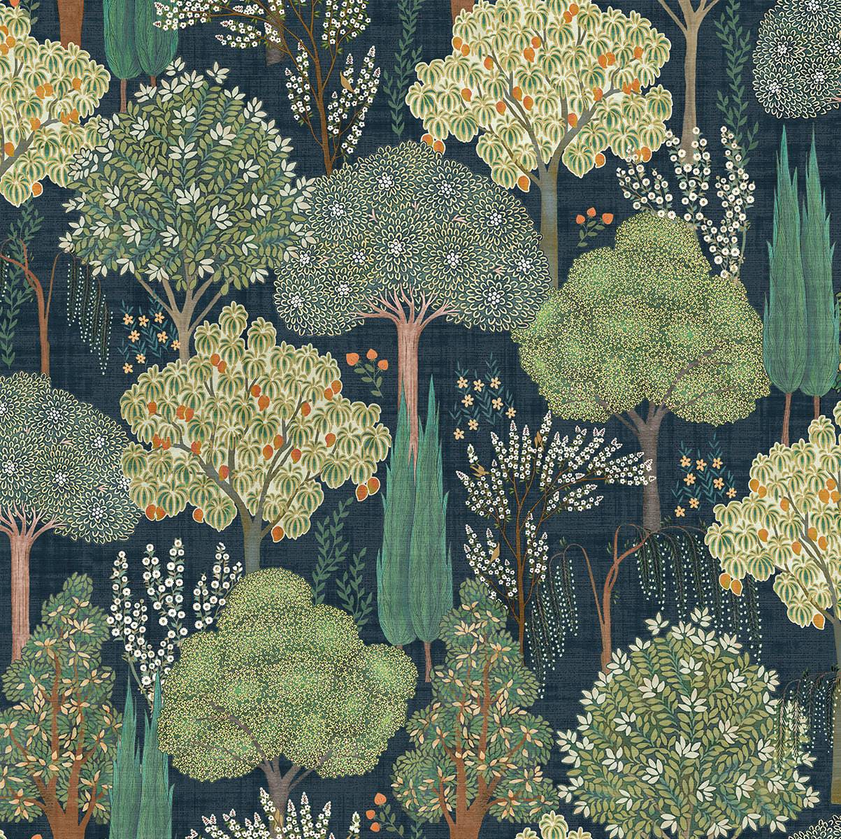 Persian Oasis — Navy and Green