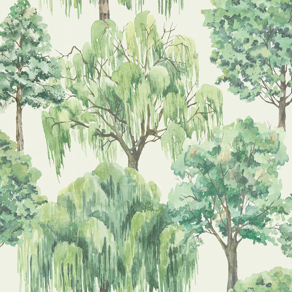 Whispering Willow — Ivory and Green