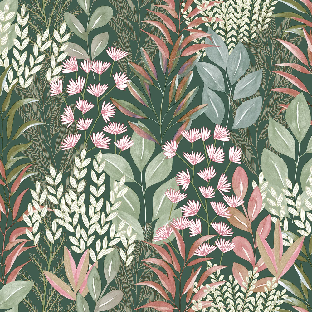Serene Meadow Green Wallpaper
