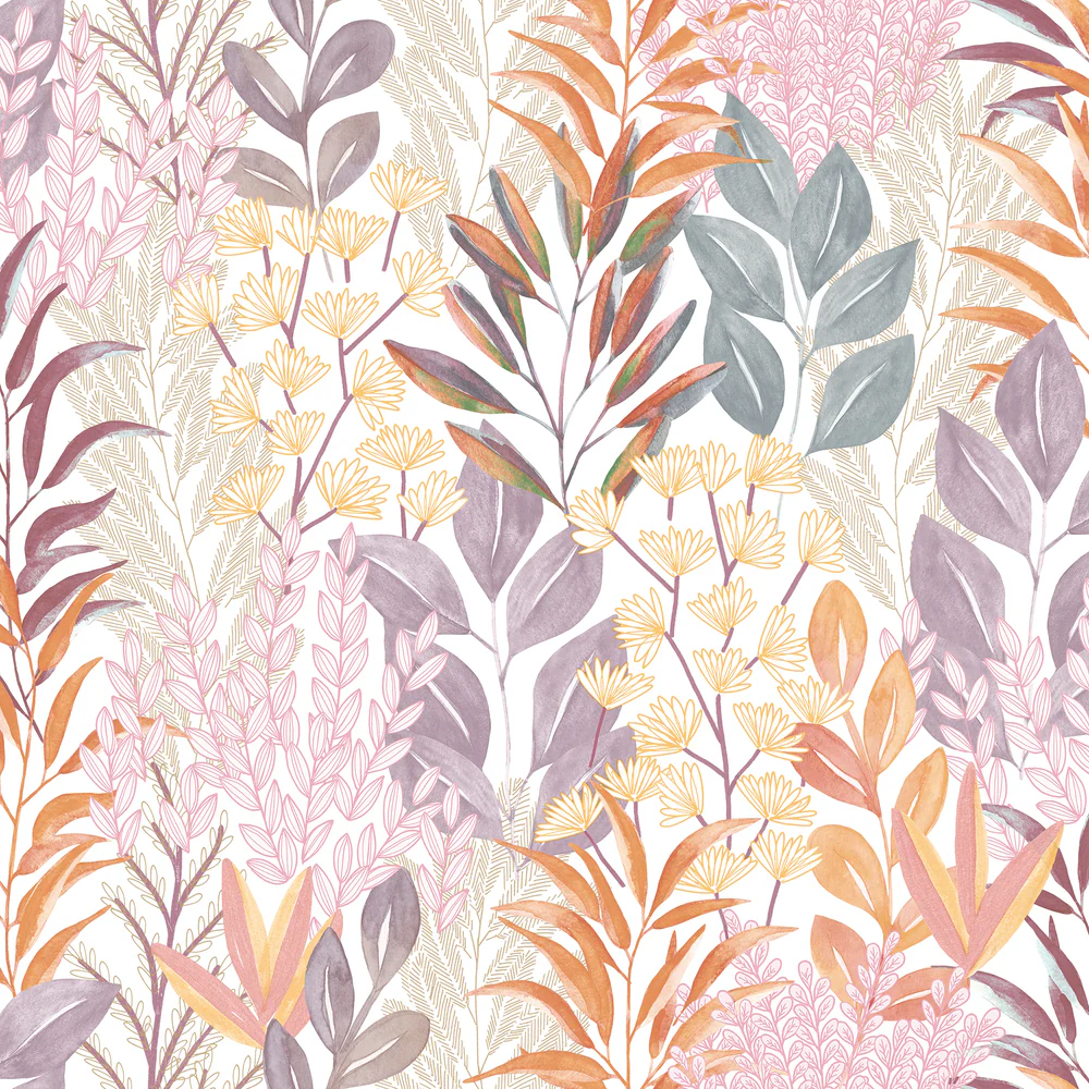 Serene Meadow Purple Wallpaper
