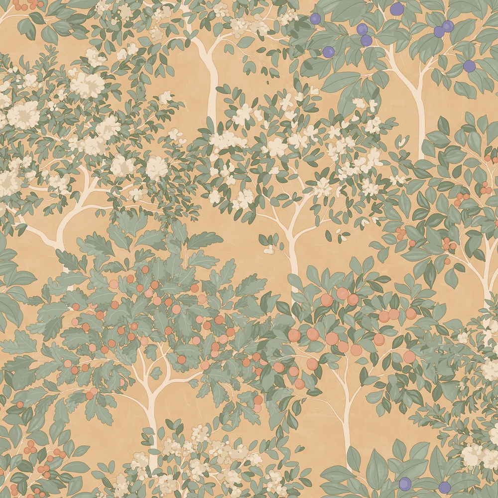 Arbor Serenade Orange Wallpaper