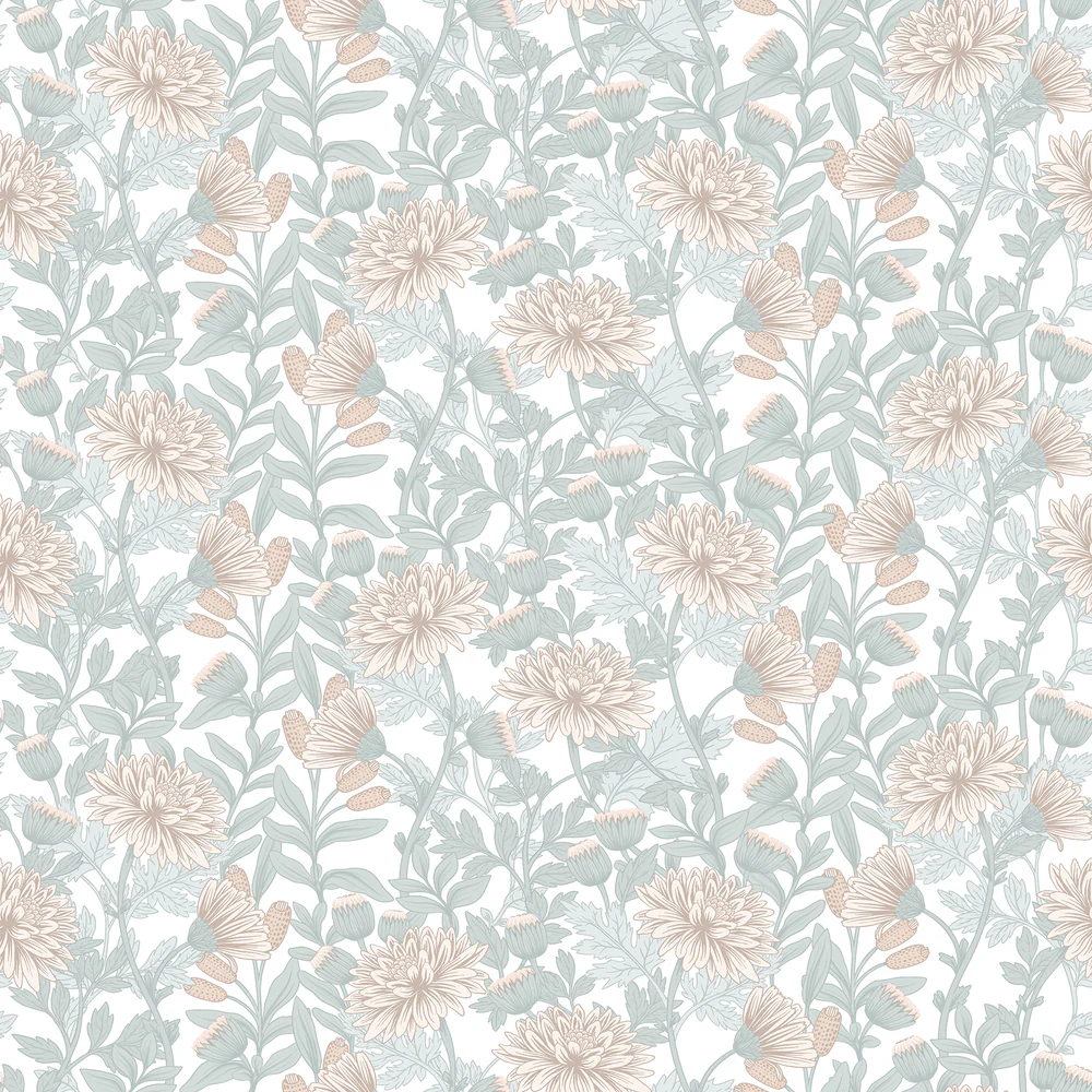 Floral Sonata Beige Wallpaper