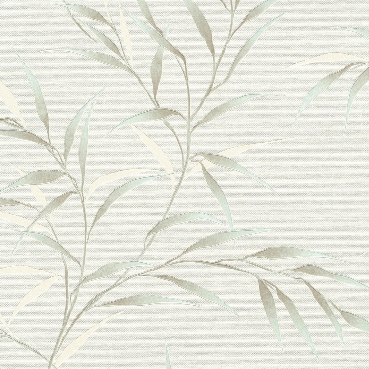 Yamato Leaves Teal Wallpaper