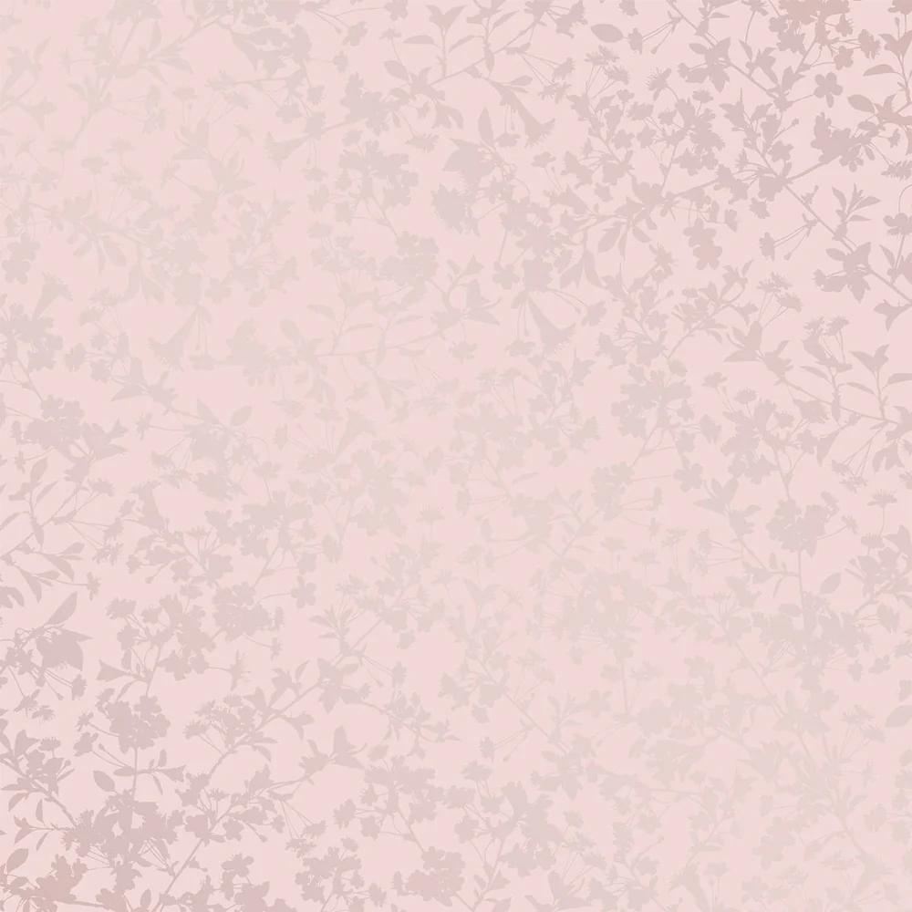 Shimmering Floral Canopy Purple Wallpaper