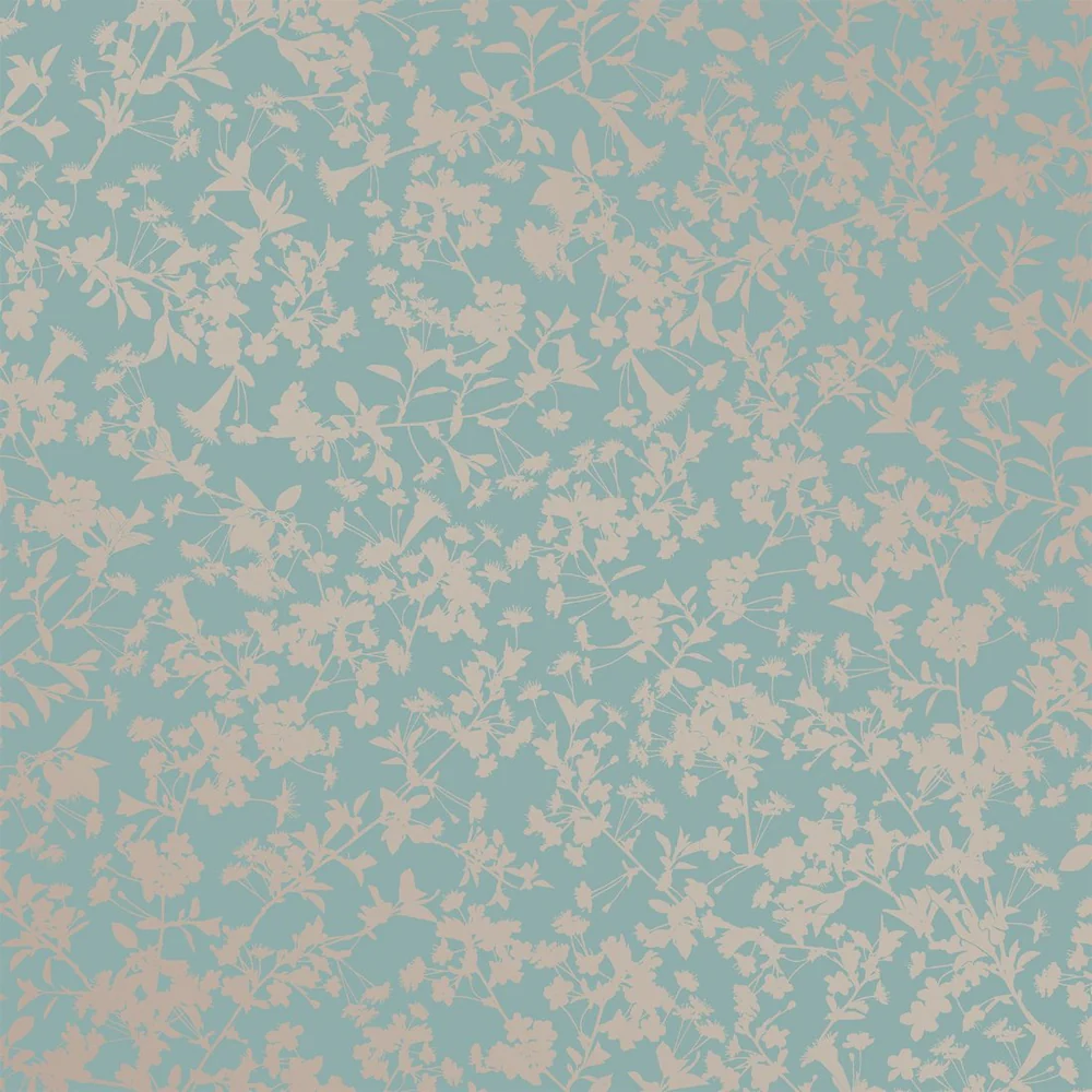 Shimmering Floral Canopy Green Wallpaper