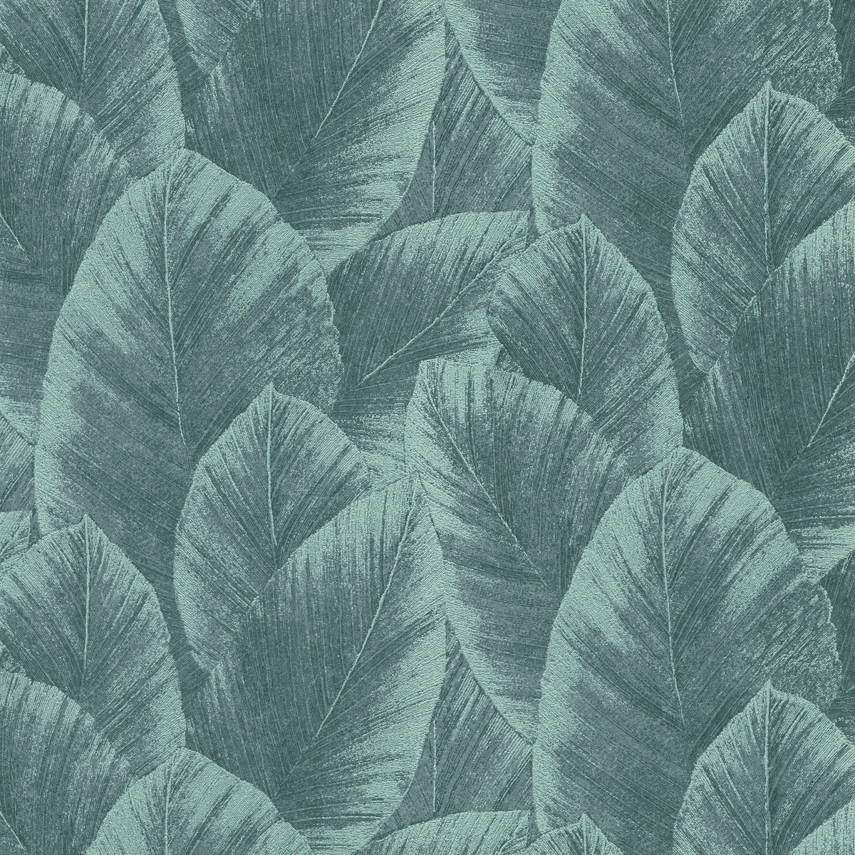 Etched Palm Canopy Green Wallpaper