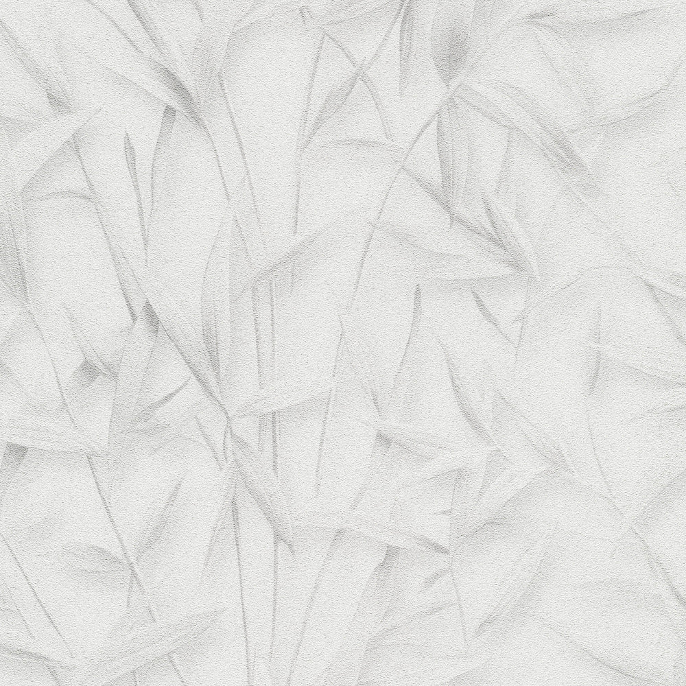 Sylvan Bamboo Fronds Light Grey Wallpaper