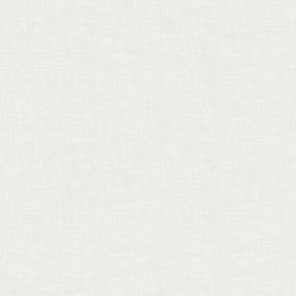 Antibes Linen Weave Texture White Wallpaper