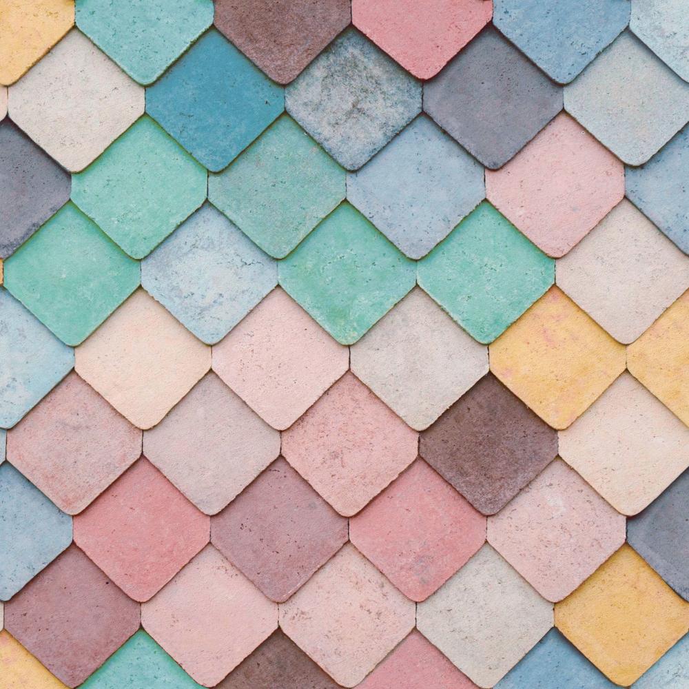 Vintage Tiles Multicolor Wallpaper