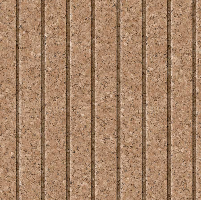 Corkboard Stripe Natural Brown Wallpaper