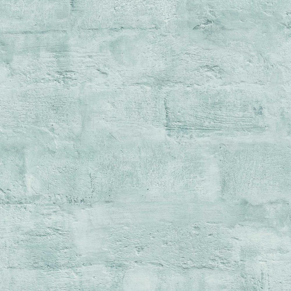 Painted Loft Bricks Aqua Wallpaper