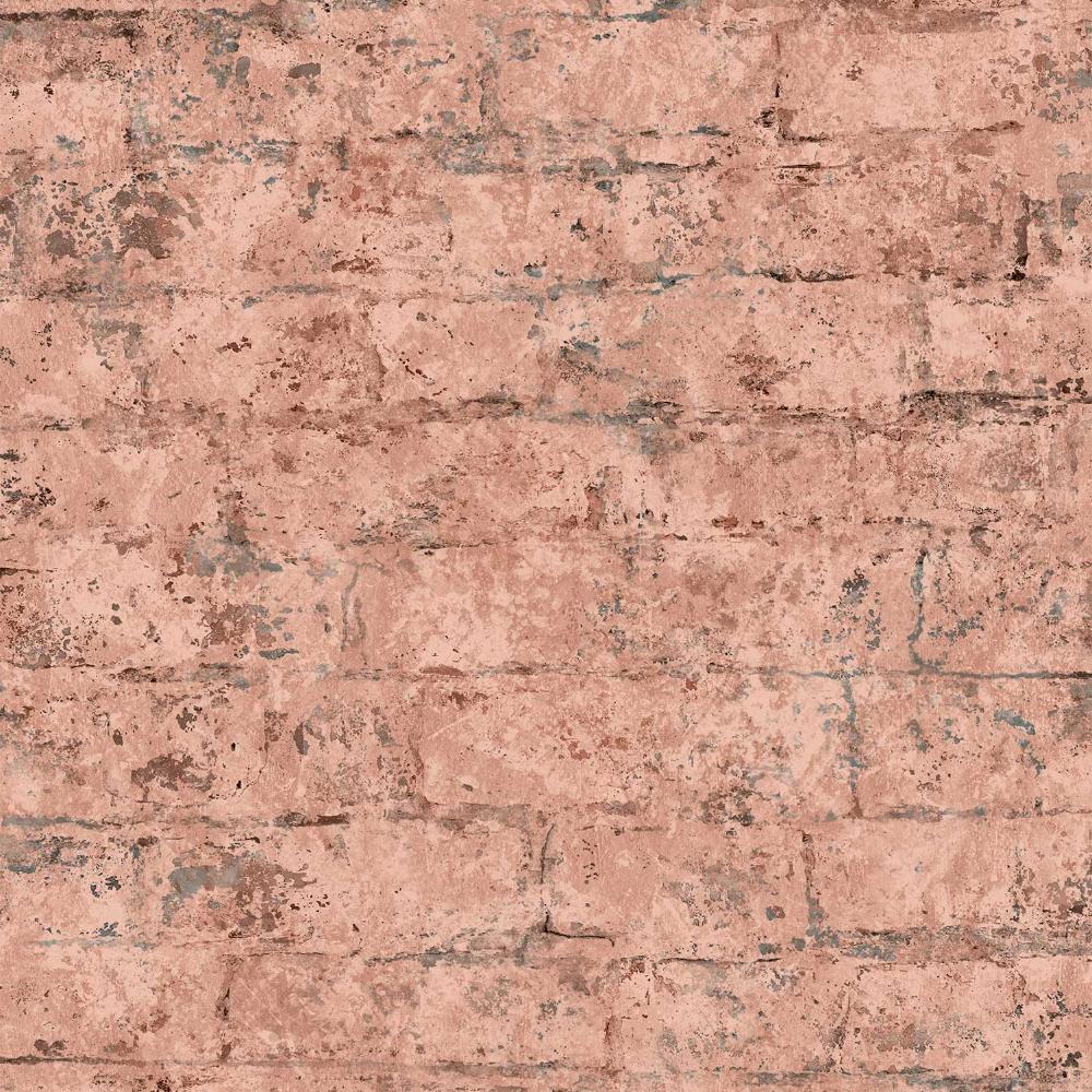 Distressed Bricks Rust Wallpaper