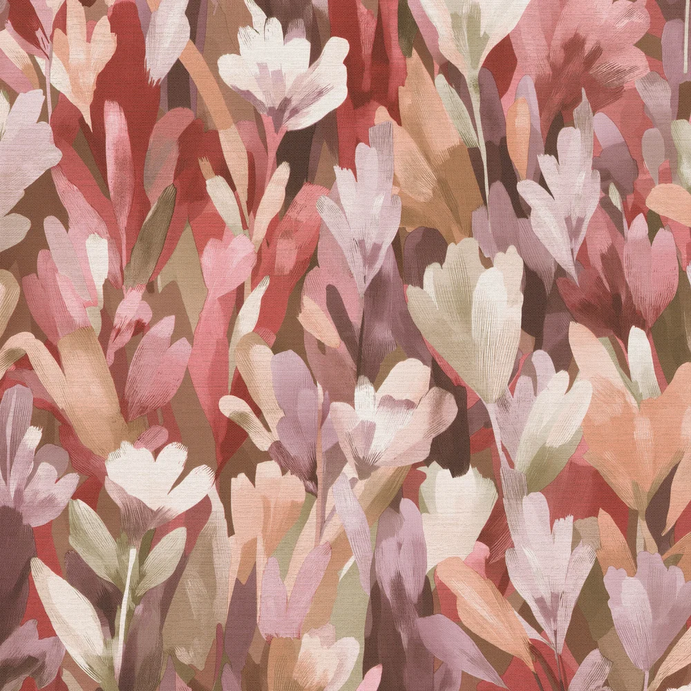 Sylvan Blooms Red Wallpaper