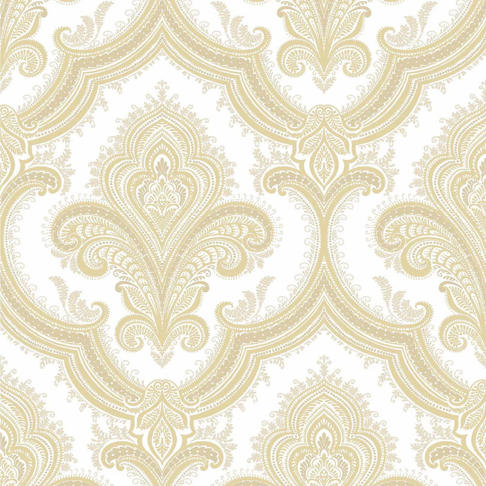 Traditional Damask Gold Wallpaper