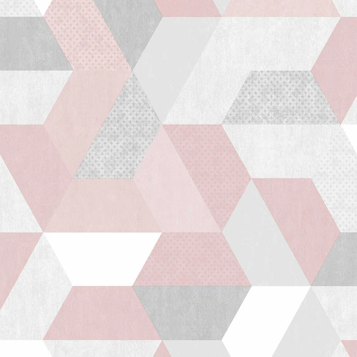 Loft Geometric Blush and Greys Wallpaper