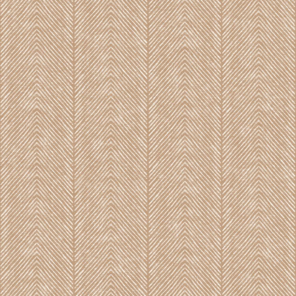 Nomad Herringbone Stripe Taupe Wallpaper